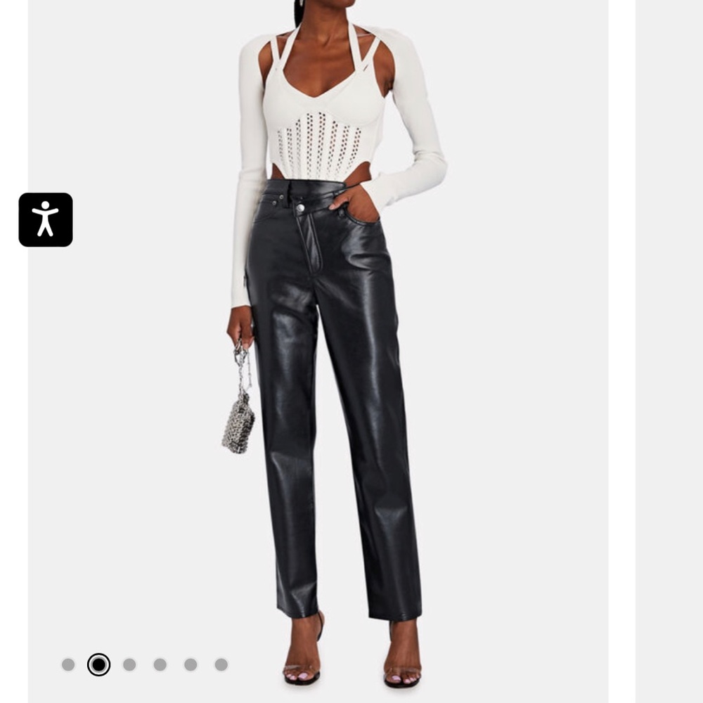 NWT AGOLDE CRISS CROSS RECYCLED LEATHER PANT